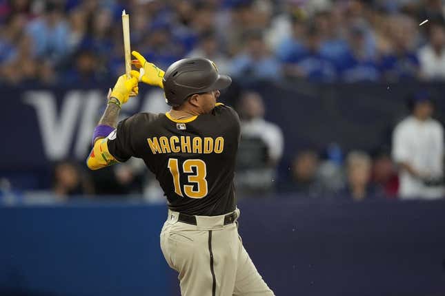 San Diego Padres third basemen Manny Machado (13) takes batting