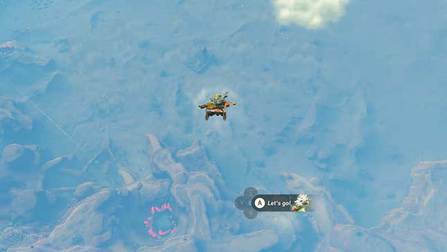 Link falls towards Gerudo Town.