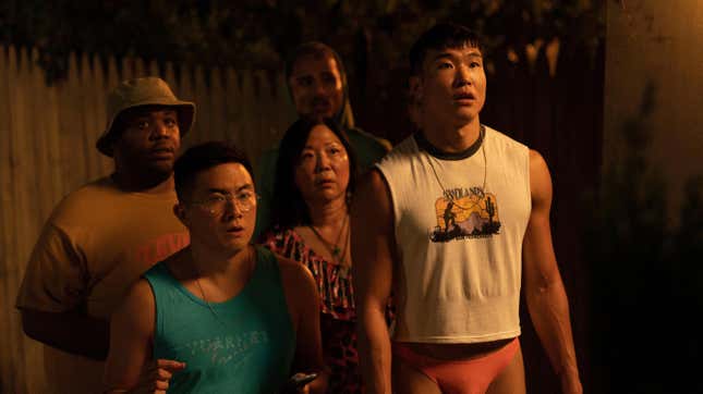 From left: Torian Miller, Bowen Yang, Margaret Cho, Tomas Matos, and Joel Kim Booster in Fire Island