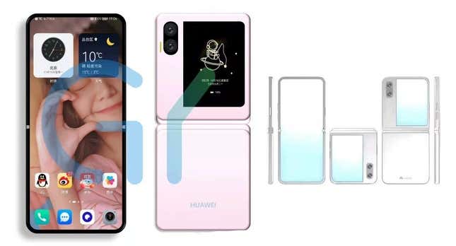 Imagen para el artículo titulado Huawei trabaja en un teléfono plegable tipo clamshell para competir con el Galaxy Z Flip