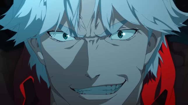 An anime screenshot shows Dante from the Devil May Cry series.