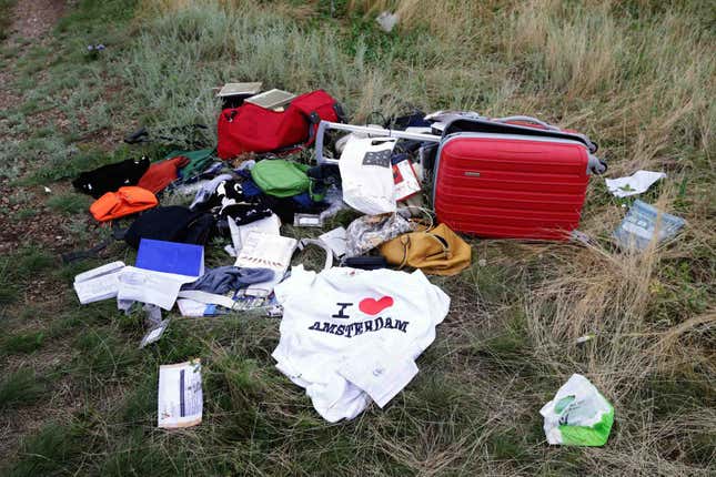 After the launch: Clothes of the 298 victims of MH17 to be found.