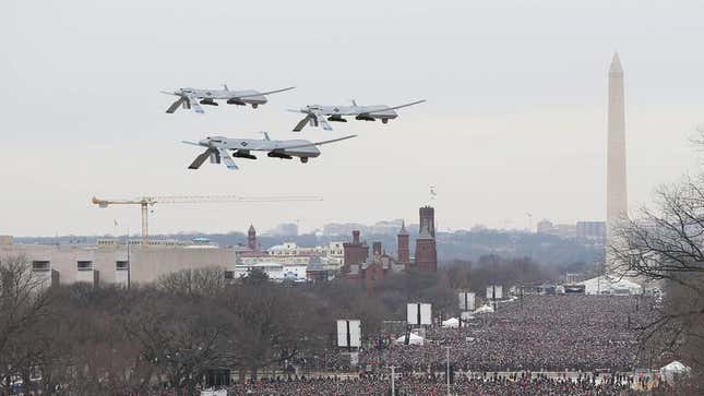 Image for article titled Obama Begins Inauguration Festivities With Ceremonial Drone Flyover