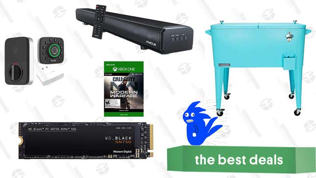 Image for article titled Tuesday&#39;s Best Deals: U-Bolt Pro Smart Lock, Wayfair&#39;s Outdoor Sale, KMOUK 2.1CH Sound Bar, Western Digital Black SN750 500GB SSD, and More