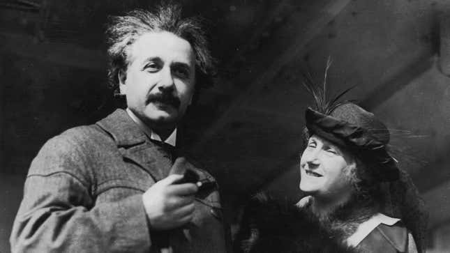 Albert Einstein and his wife Elsa