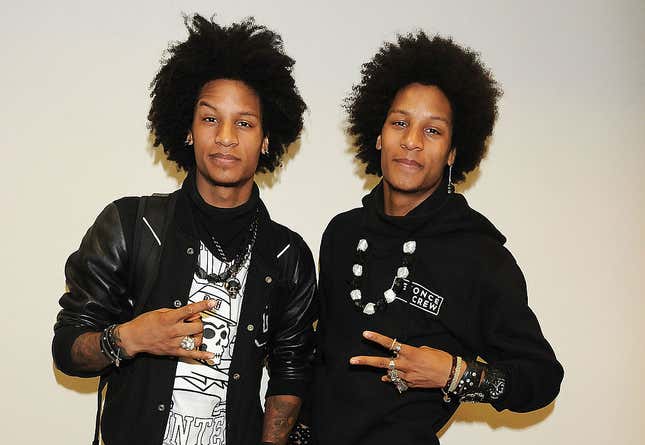 TOKYO, JAPAN - SEPTEMBER 02: Beyonce’s show dancers Larry Bourgeois and Laurent Bourgeois of Les Twins are seen upon airport arrival on September 2, 2013 in Tokyo, Japan. (Photo by Jun Sato/WireImage)