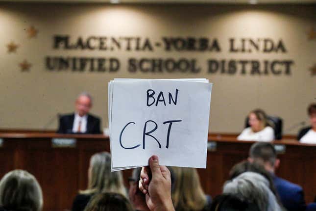 The Placentia Yorba Linda School Board discusses a proposed resolution to ban teaching critical race theory in schools. 
