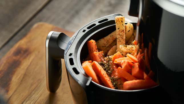 overcrowded air fryer basket