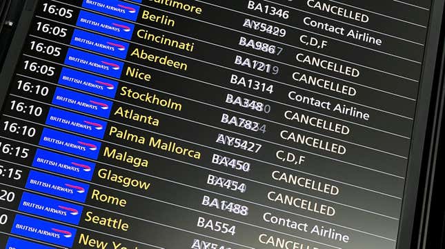 System Glitch Caused Hundreds Of Flight Cancelations