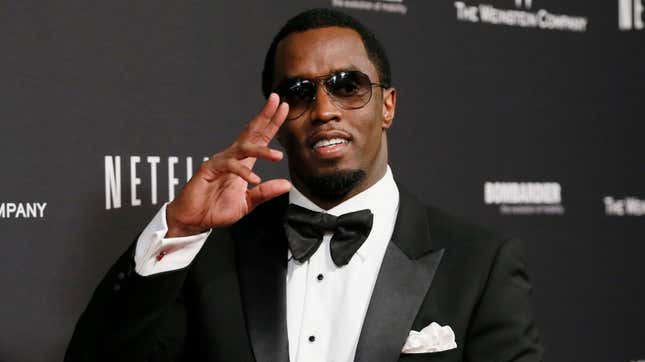 Sean "Diddy" Combs arrives at The Weinstein Company & Netflix after party after the 71st annual Golden Globe Awards in Beverly Hills, California, January 12, 2014