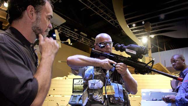 Image for article titled Gun Show Vendor Jokes With Insane Customer About How He Hopes He&#39;s Not Insane