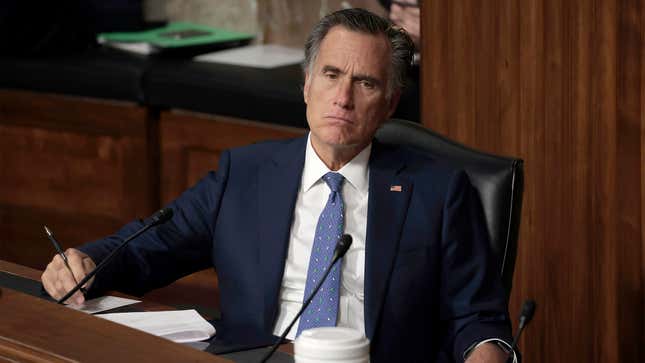 Image for article titled Mitt Romney Exhausted After Scolding All 535 Liars In Congress