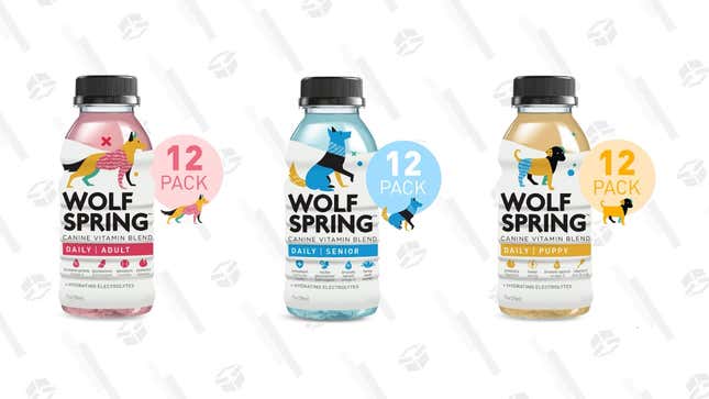 Wolf Spring Electrolytes Dog Water (12 Pack) | $31 | Amazon | Clip Coupon