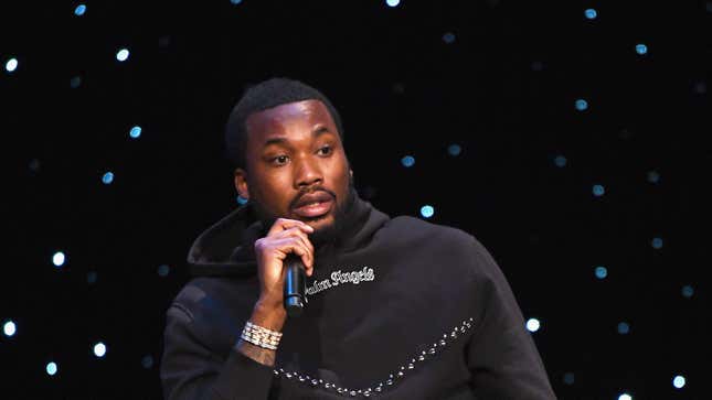 Meek Mill speaks onstage during the launch of The Reform Alliance on January 23, 2019 in New York City. 