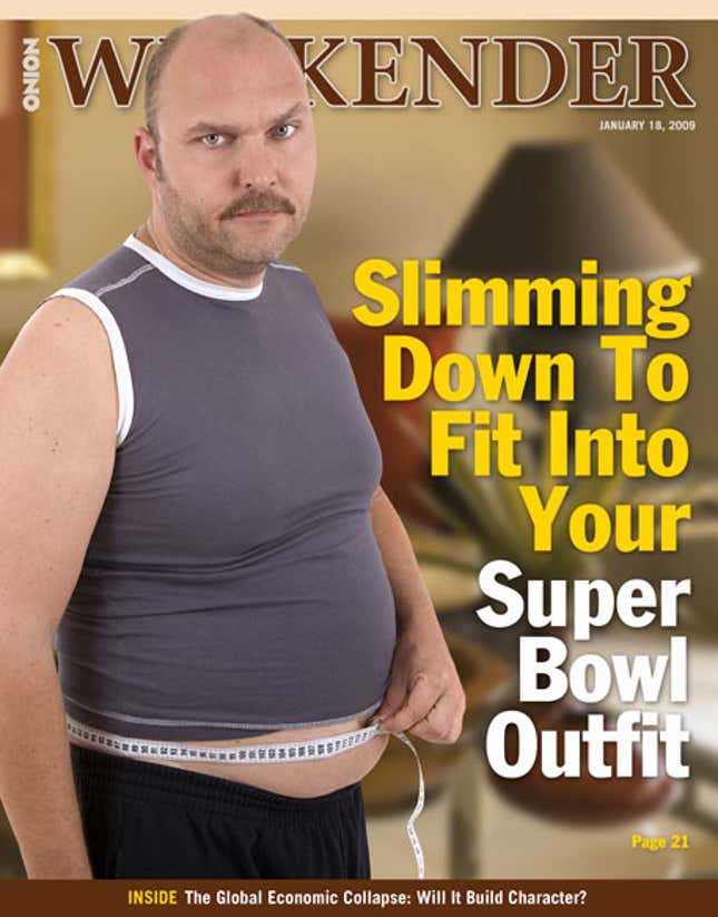 Image for article titled Slimming Down To Fit Into Your Superbowl Outfit