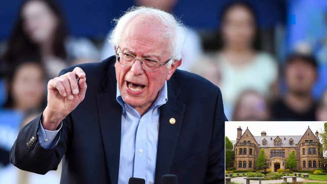 Image for article titled Bernie Sanders Unveils Plan To Tackle Income Inequality With Art Heist From Billionaire’s Home