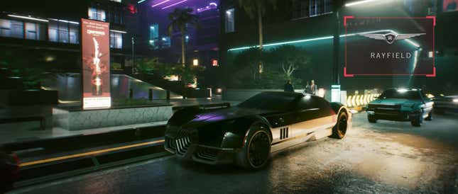 Imagen para el artículo titulado Cyberpunk 2077 tiene algunos diseños de autos realmente alucinantes