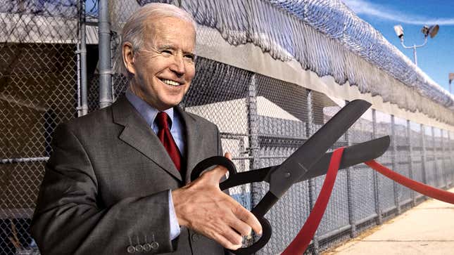 Image for article titled Biden Unveils Cool Teen Migrant Detainment Center Where Youths Can Hang Out And Never Leave