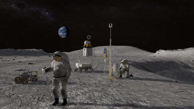 Artistic conception of Artemis III mission.