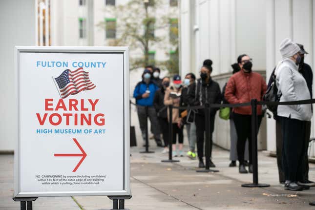 Who sees an early voting line and feels some kind of way about it? Georgia Republicans, that’s who.