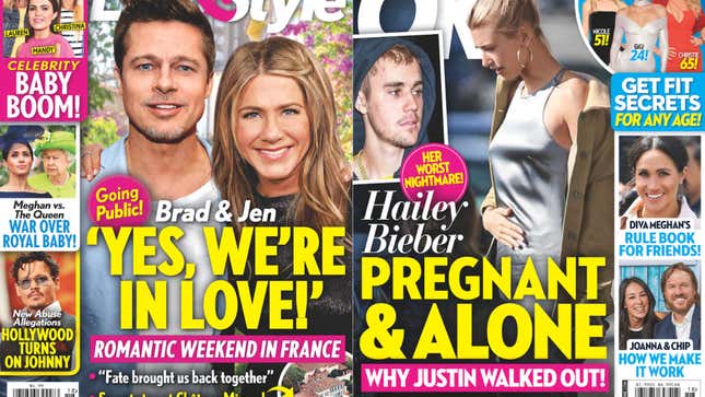Image for article titled This Week In Tabloids: Does Scooter Braun Require Us Weekly to Airbrush Justin Bieber&#39;s Paparazzi Photos?