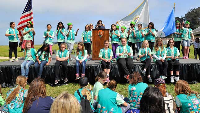 Image for article titled Girls Scouts Announces They’ll Never Ever Let Gross Fucking Boys In