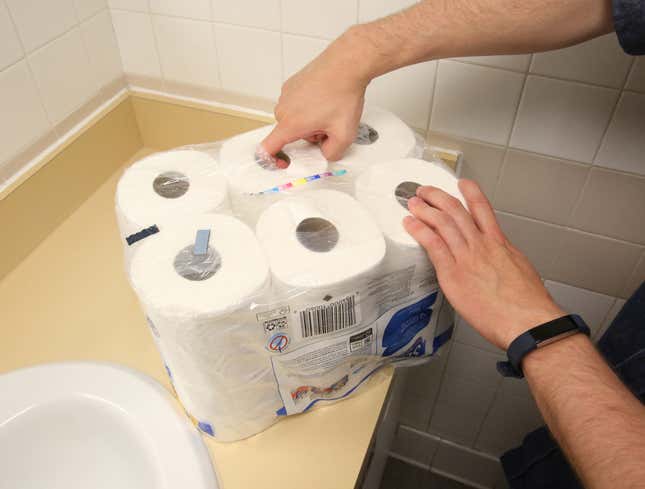 Image for article titled Index Finger Rips Into Toilet Paper Package Like Velociraptor Claw