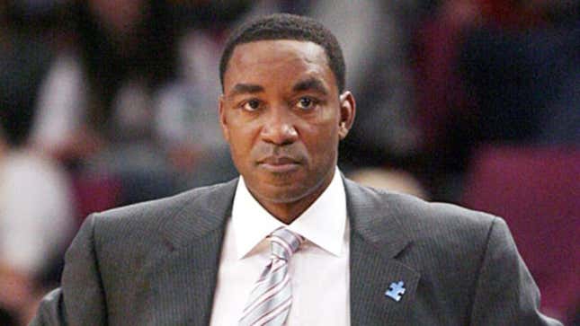 Image for article titled 'I'm Doing Just Fine,' Filthy, Unshaven Isiah Thomas Reports Into Banana