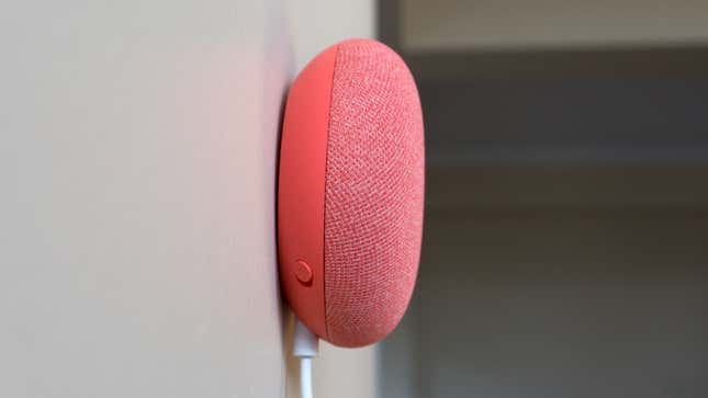 Confirmed: You can hang the Nest Mini on a wall. Not confirmed: Why you’d ever want to do that?
