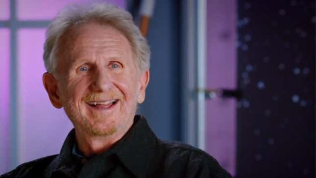 René Auberjonois being interviewed for What We Left Behind, the 25th anniversary Deep Space Nine documentary released earlier this year.