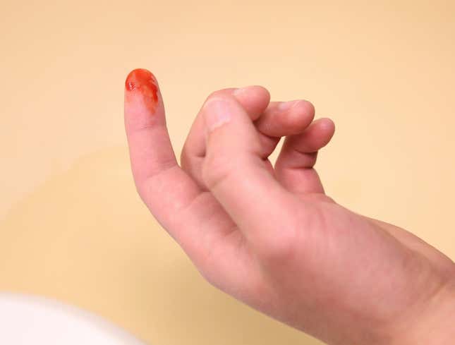 Image for article titled Blood-Covered Finger Confirms Nose, In Fact, Bleeding