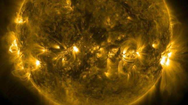 Flares in the Sun’s corona, imaged in 2013.