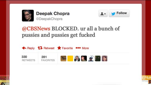 Image for article titled Deepak Chopra’s EPIC Twitter Meltdown
