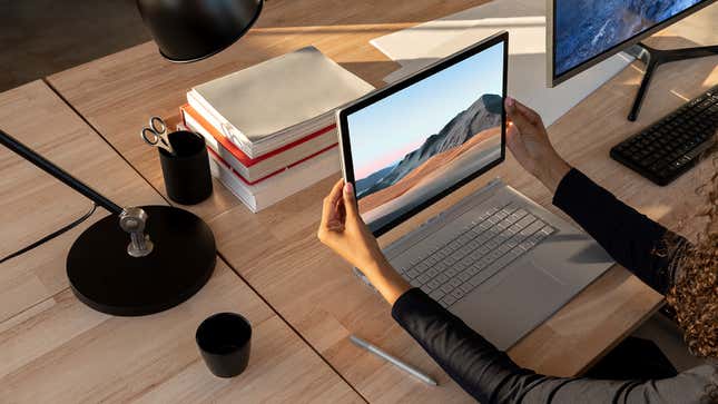 The Microsoft Surface Book 3, with USB-C.