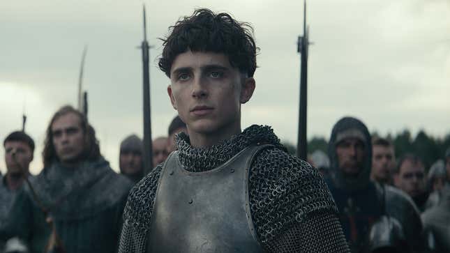 Image for article titled Timothée Chalamet doesn’t want to be The King—and who would, in a kingdom this dull?