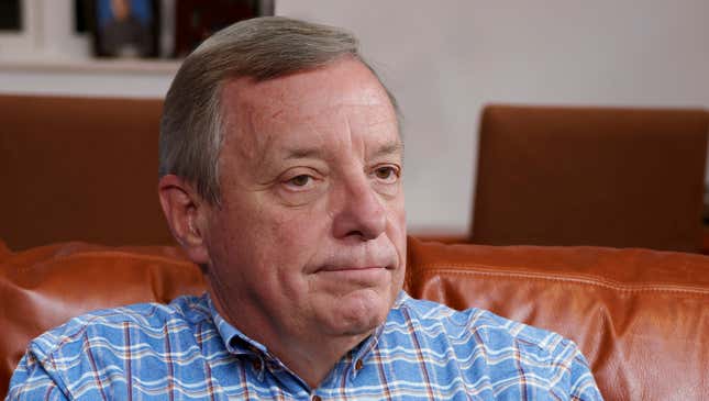 Image for article titled Senator Dick Durbin Forced To Watch State Of The Union Address From Home After Getting Ripped Off By Ticket Scalper