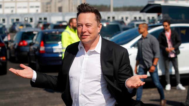 SpaceX founder Elon Musk in Gruenheide near Berlin, Germany on September 3, 2020.