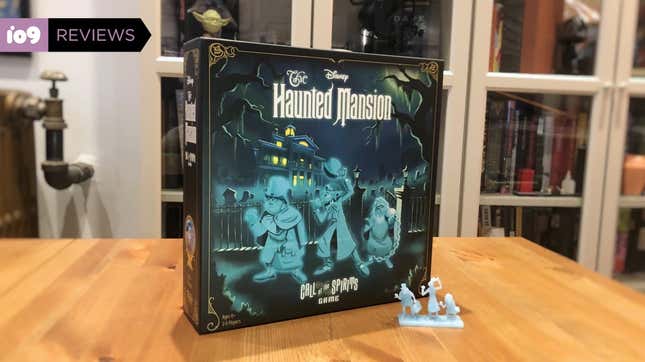 The box cover art for Disney’s The Haunted Mansion: Call of the Spirits game. 