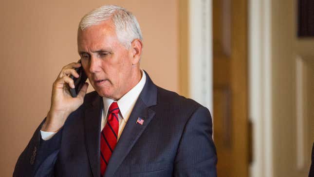 Mike Pence on the phone