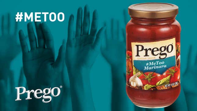 Image for article titled Prego Marketing New Marinara As ‘The Premiere Sauce For The #MeToo Moment’