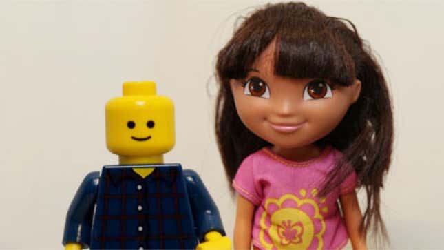 Image for article titled Lego Man and Dora the Explorer