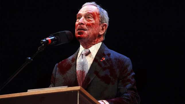 Image for article titled Blood-Soaked Mayor Bloomberg Announces Homelessness No Longer A Problem In New York City