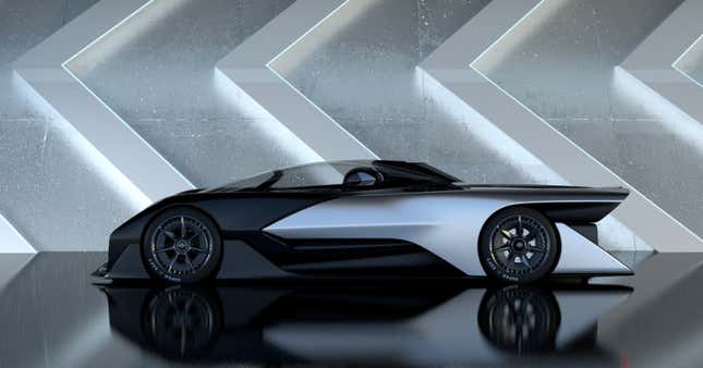 Faraday Future’s outlandish concept car that debuted in 2016 at CES.