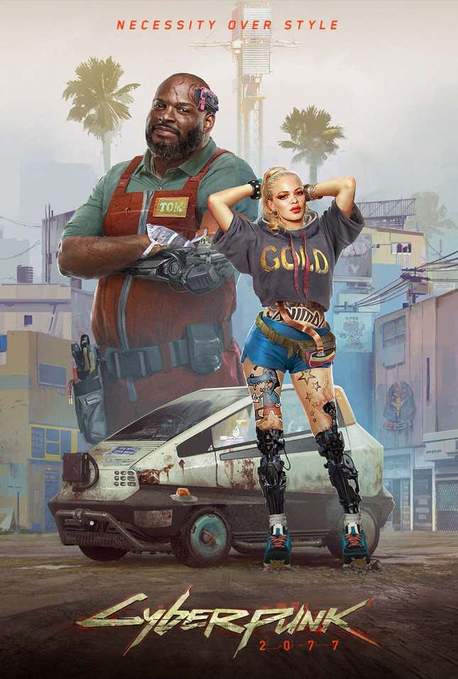 Imagen para el artículo titulado Cyberpunk 2077 tiene algunos diseños de autos realmente alucinantes