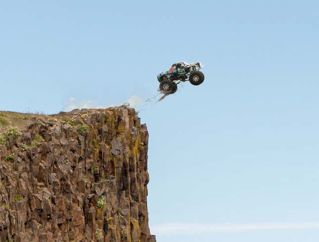 Image for article titled New X Games Event Just Driving Monster Trucks Off Cliff