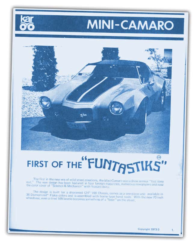 Image for article titled There Was A Time When You Could Build A Tiny Camaro In Your Backyard