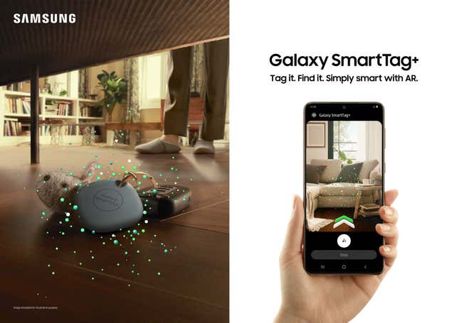 Image for article titled Samsung's Upgraded Smart Tracker Can Help You Find Your Keys Using AR