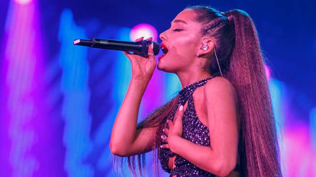 Ariana Grande performs onstage during the 2018 iHeartRadio Wango Tango last year.
