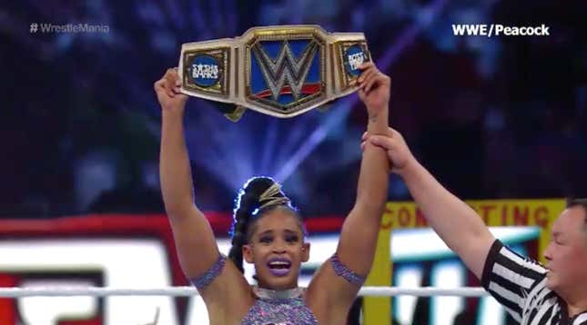 Image for article titled 2 Black Women Made History at Wrestlemania 37, But Only Bianca Belair Could Emerge Victorious