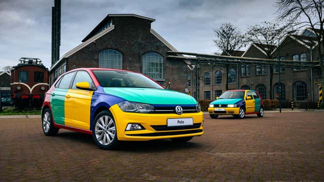 Image for article titled Volkswagen Builds A One-Off Harlequin Polo To Splash Color On A Gray World